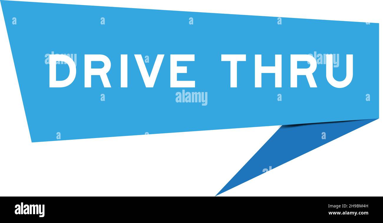 Bannière vocale de couleur bleue avec mot drive sur fond blanc Illustration de Vecteur