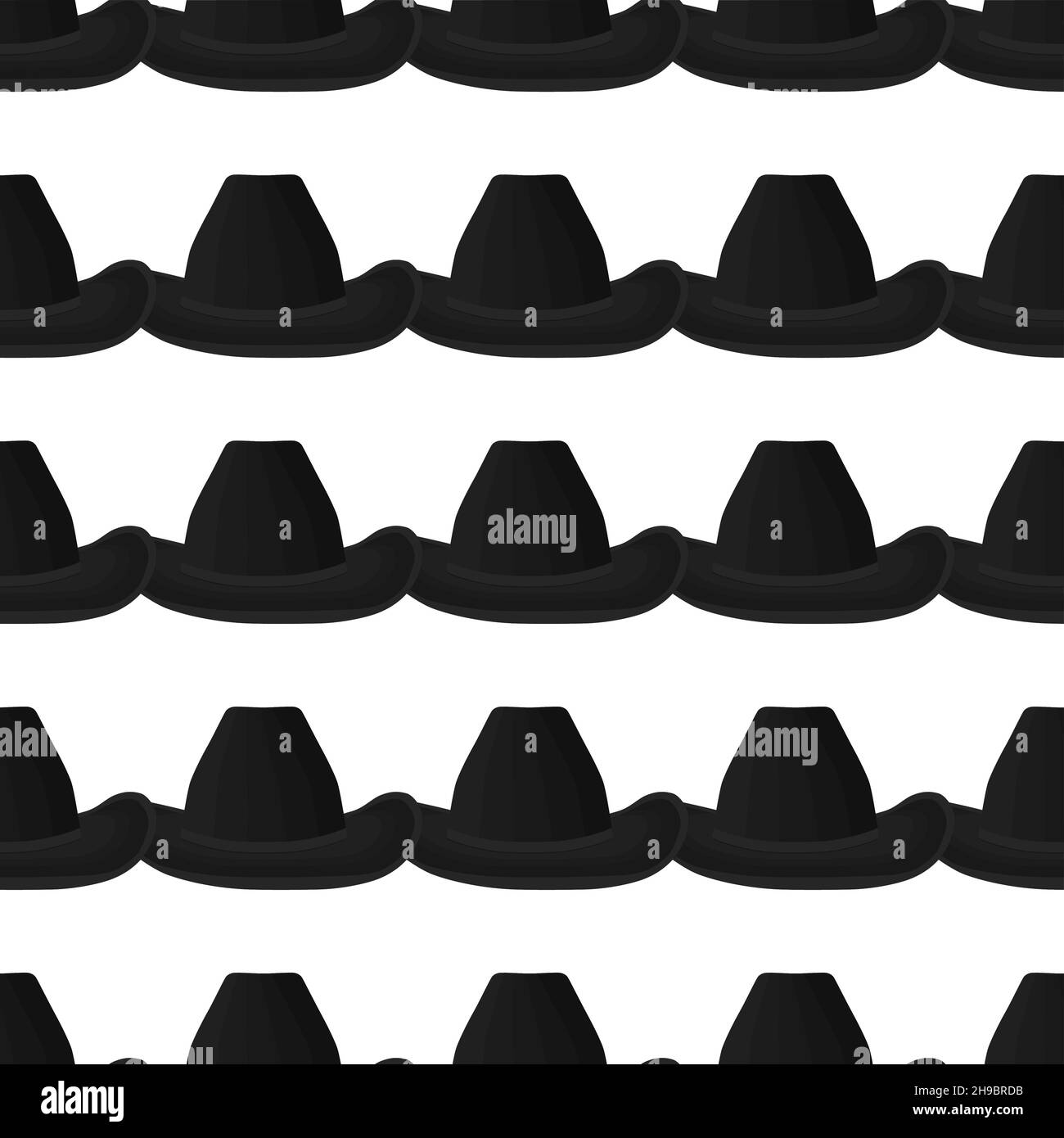 Illustration sur thème coloré motif chapeaux cowboy, belles casquettes en fond blanc.Motif de casquettes composé de chapeaux de collection cow-boy à porter. Illustration de Vecteur