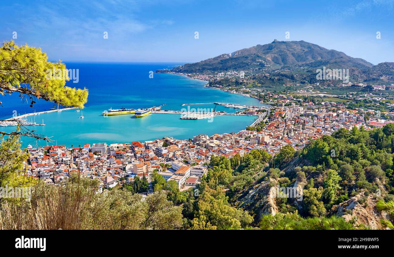 Ville de Zakynthos, Grèce Banque D'Images