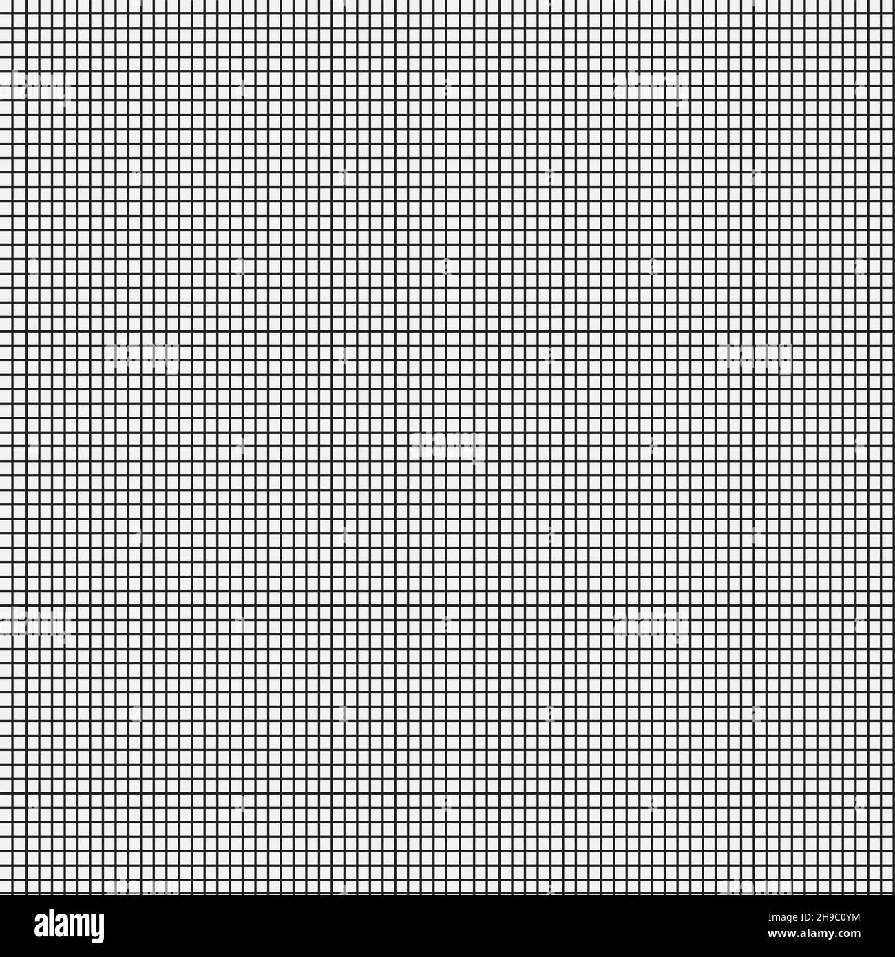 Motif abstrait en filet sans couture dessiné à la main, texture à carreaux noir et blanc. Illustration de Vecteur