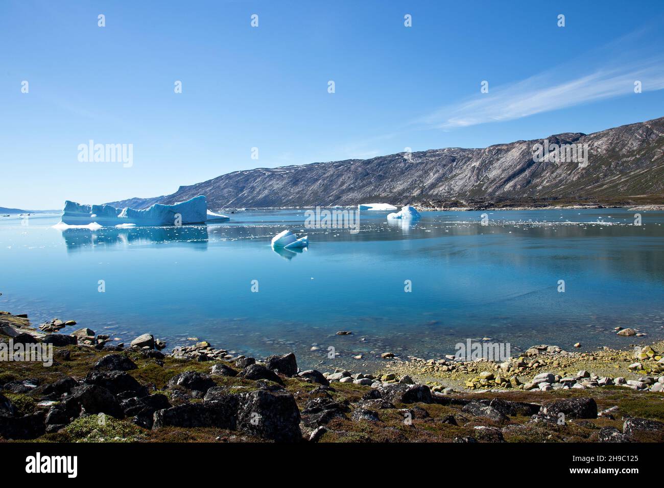 Ataa, Groenland. Camp L'Ataa camp est situé dans le nord du Groenland, à environ cinq heures de navigation à partir de Ilulissat, dans une magnifique baie, c'est l'idéal Banque D'Images