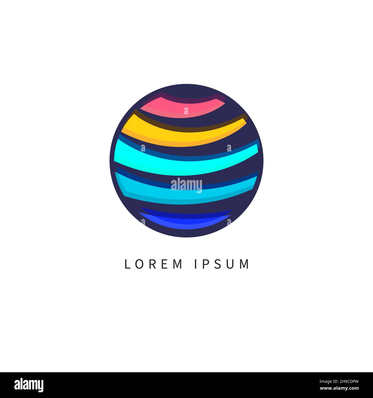 Icône télécommunications.Symbole planète.Concept de mise en réseau.Logo commercial rond.Panneau de communication.Illustration vectorielle Illustration de Vecteur