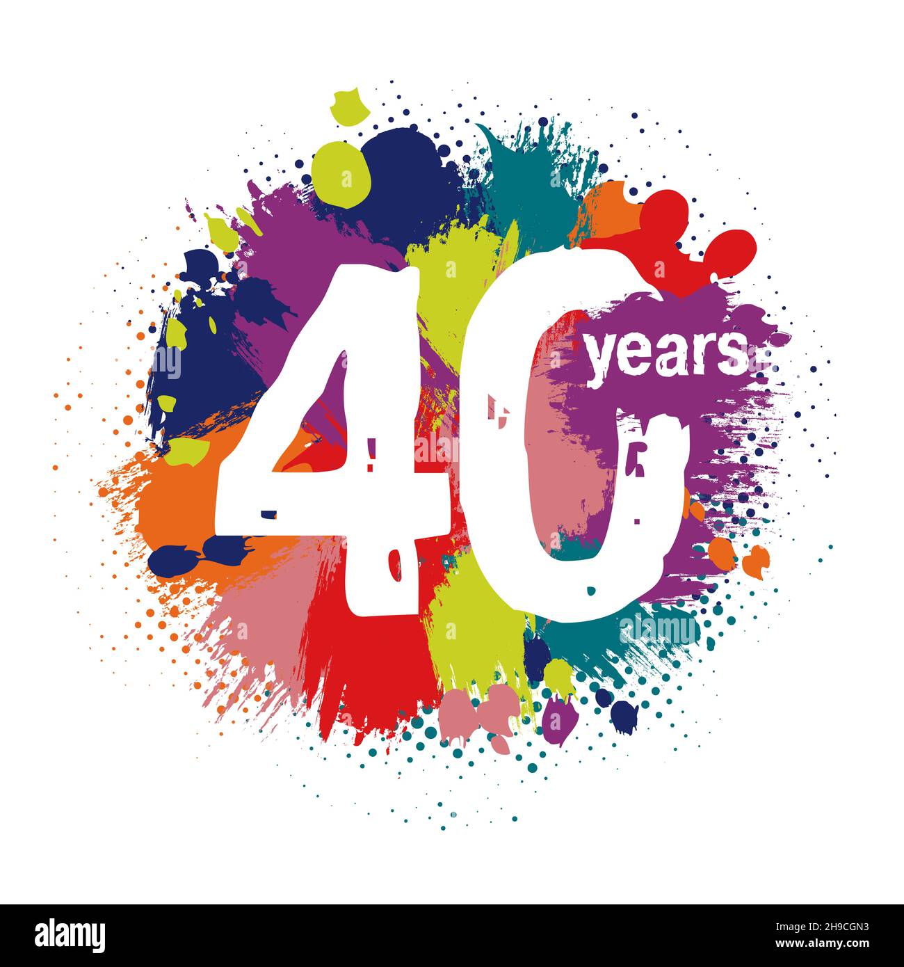 Logo anniversaire 40 ans Banque d'images détourées - Alamy