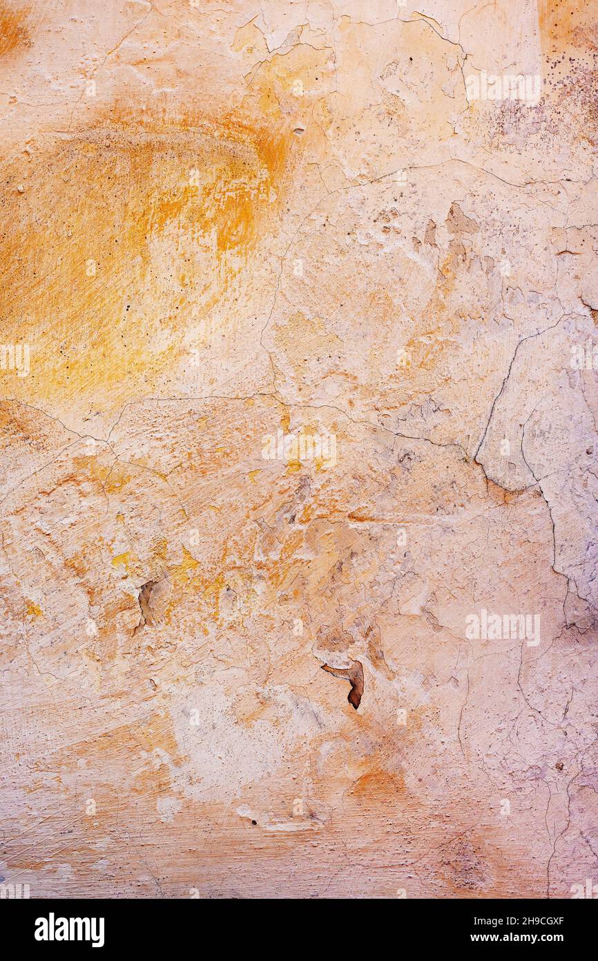 Image d'arrière-plan, surface de grunge rugueuse d'une ancienne texture de mur comme élément de conception graphique Banque D'Images