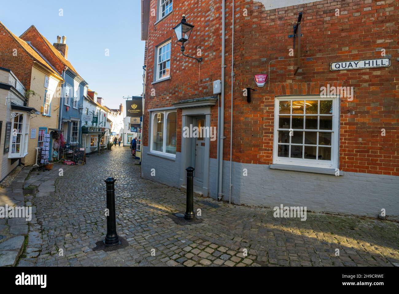 Quay Street and Hill, Lymington, Hampshire, Angleterre, Royaume-Uni Banque D'Images