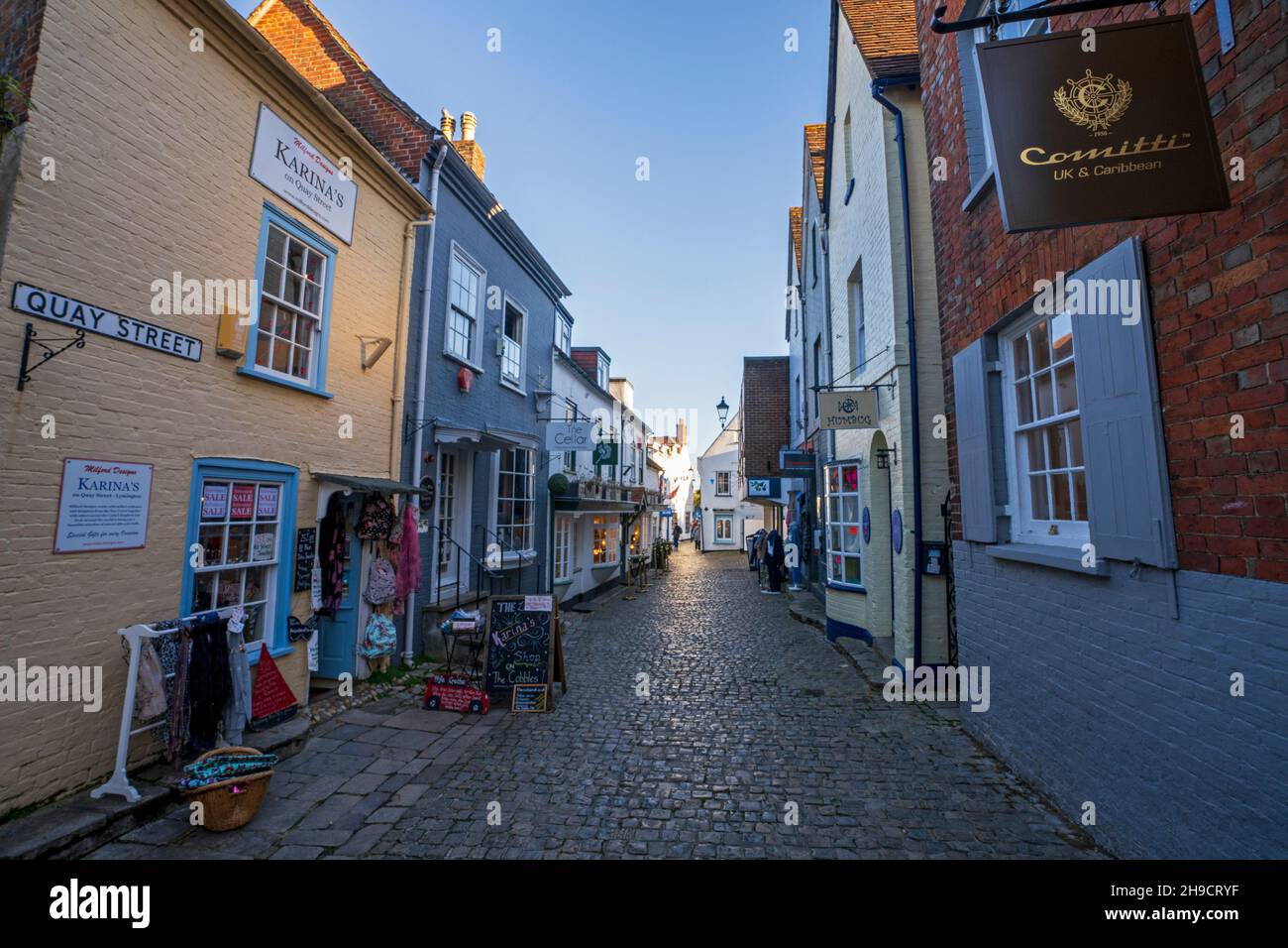 Quay Street, Lymington, Hampshire, England UK Banque D'Images