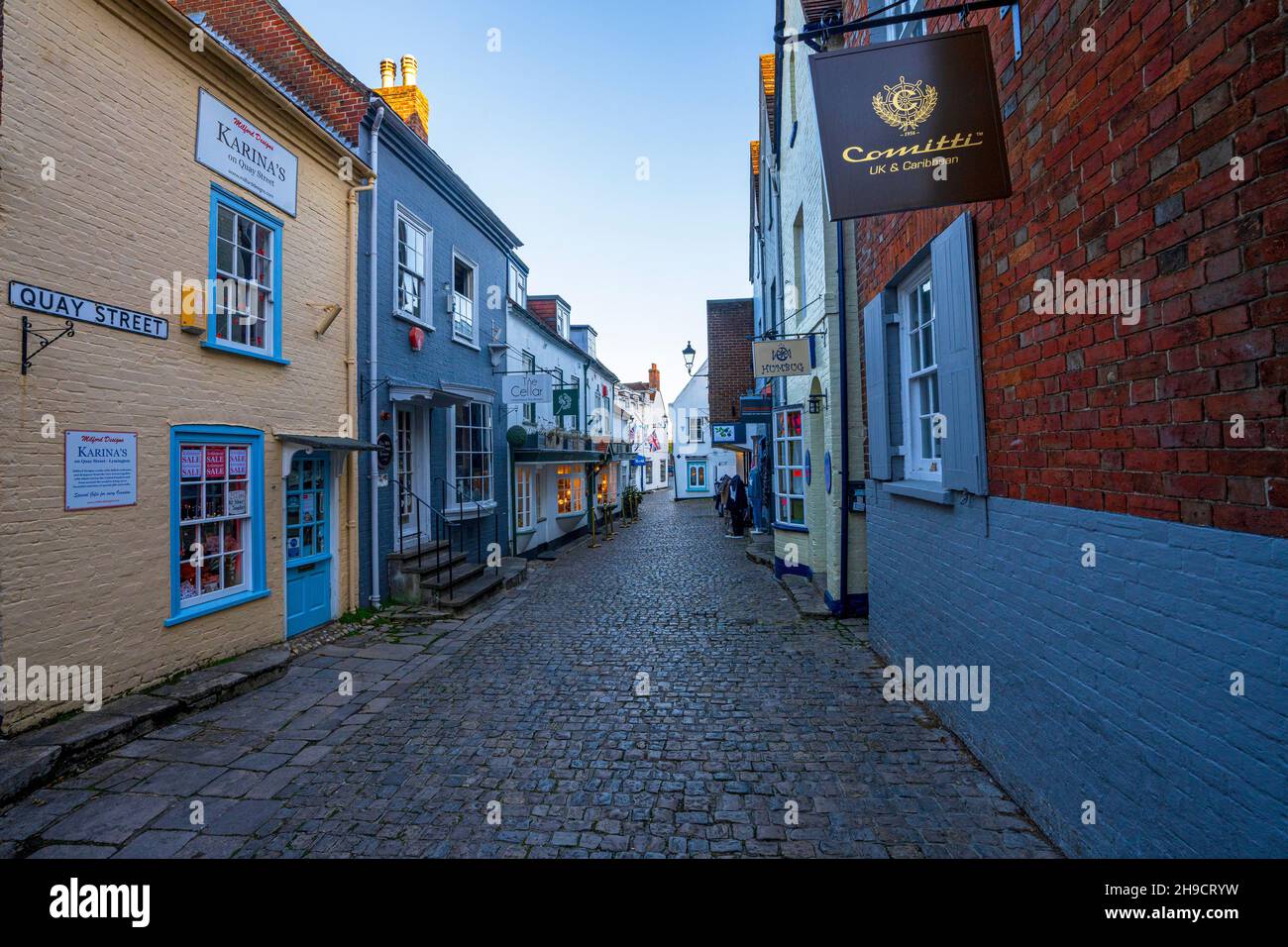 Quay Street, Lymington, Hampshire, England UK Banque D'Images