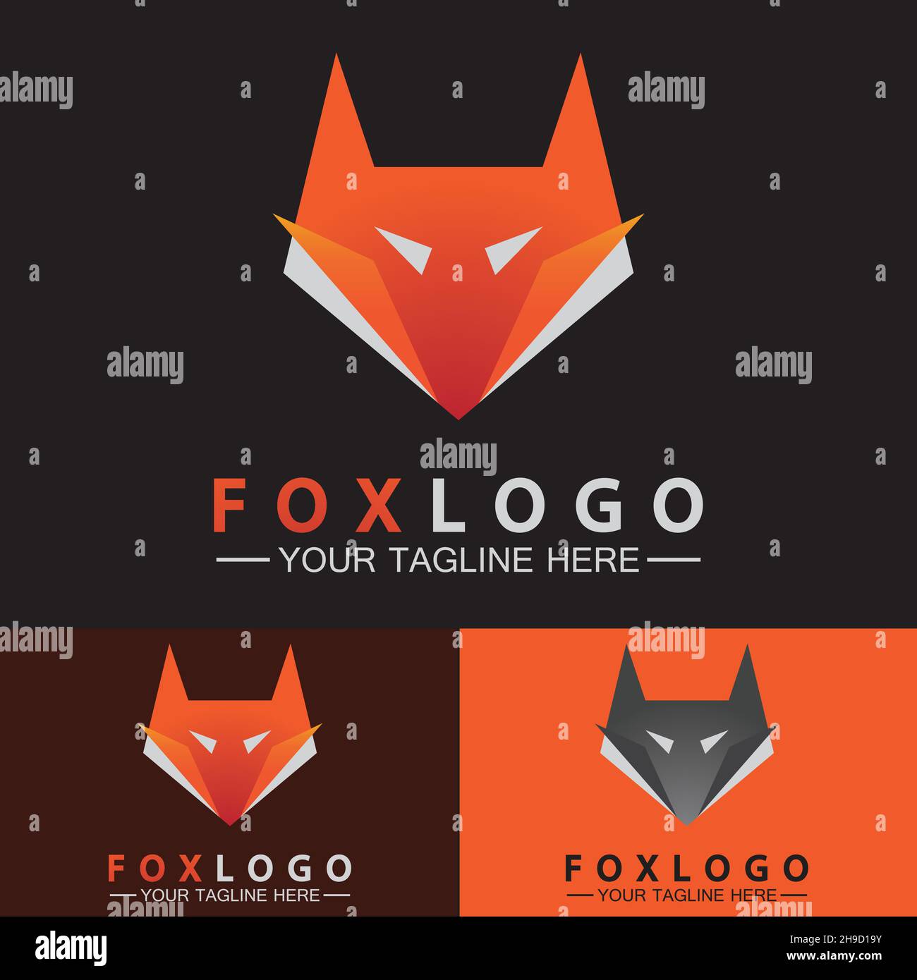 Logo Fox modèle d'illustration Vector Illustration de Vecteur