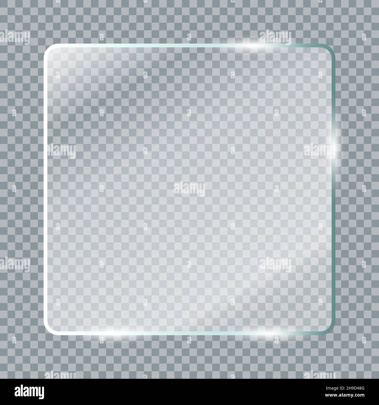Plaques de verre transparentes.Fenêtre en verre transparent réaliste dans  un cadre rectangulaire.Illustration vectorielle Image Vectorielle Stock -  Alamy