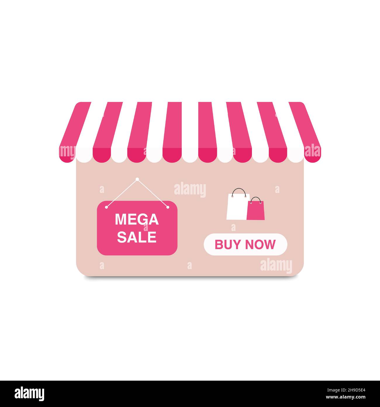 Design de bannière de méga-vente.Bannières de vente.Badge de vente méga de la boutique en ligne.Bannières de l'offre spéciale Cyber monday.Acheter maintenant badge.Autocollants du vendredi noir Illustration de Vecteur