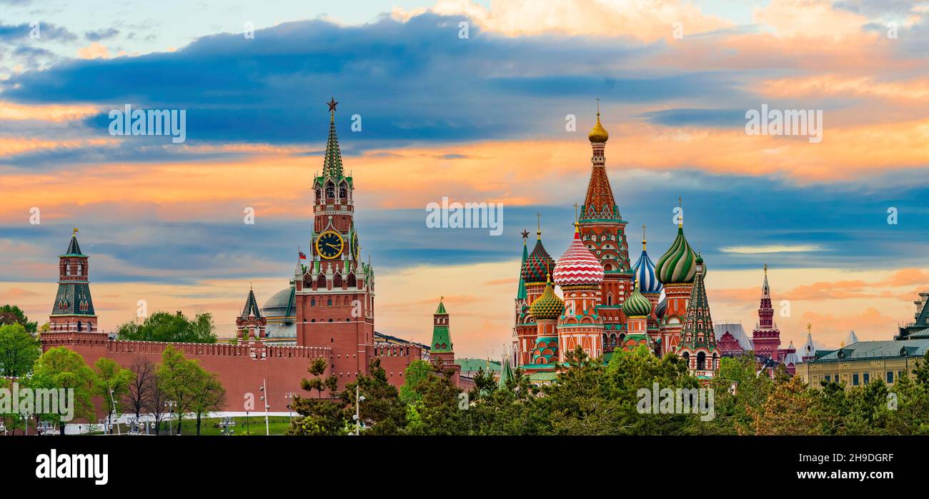 Magnifique paysage du coeur de Moscou.Vue panoramique Banque D'Images