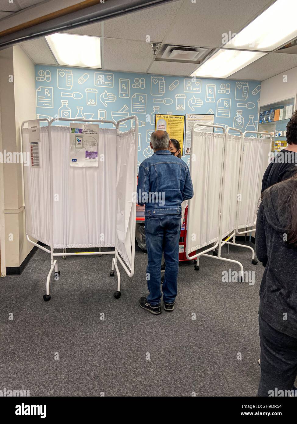 CVS Pharmacy donner le vaccin Johnson & Johnson à ses clients, Los Angeles, Californie, États-Unis Banque D'Images