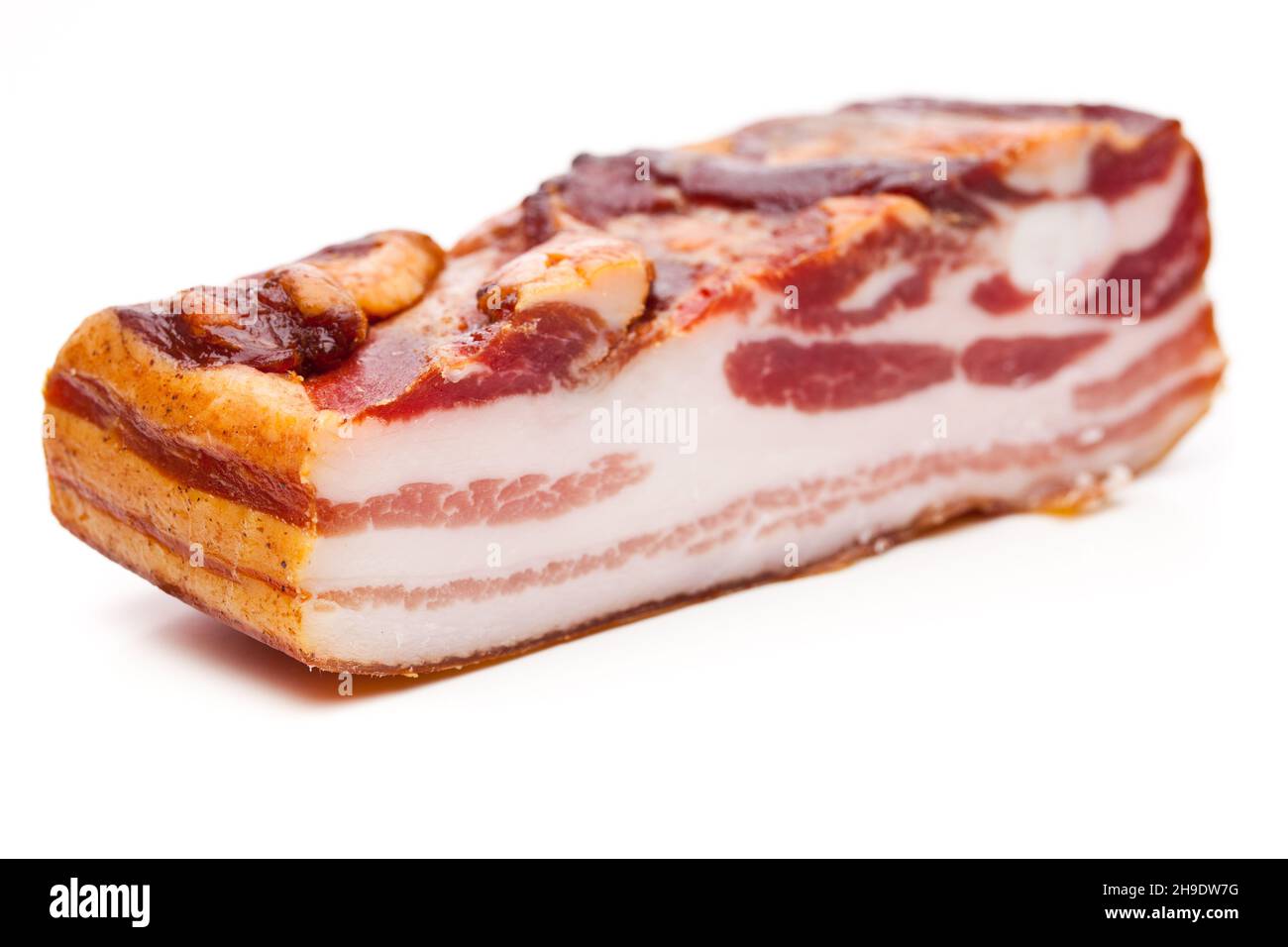 bacon, entier, morceau, spécialité autrichienne, nourriture,tranches, autriche, beau, blanc, fond,styrie, fond blanc, isolé, coupe, tranches de ba Banque D'Images
