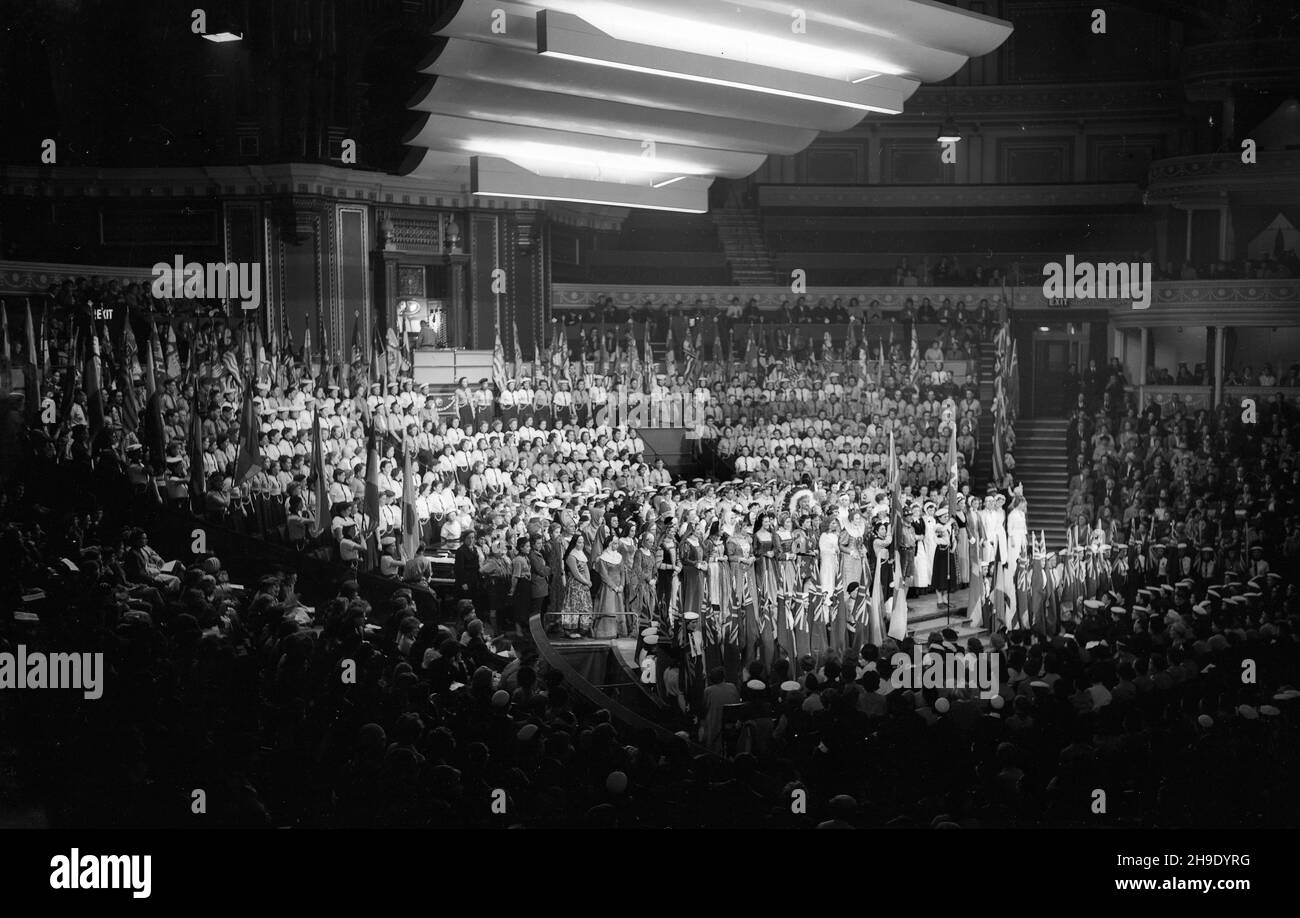 All England Ranger Rally Girl Guides Association au Royal Albert Hall oct.1950 Banque D'Images