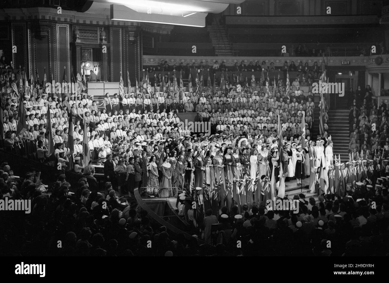 All England Ranger Rally Girl Guides Association au Royal Albert Hall oct.1950 Banque D'Images