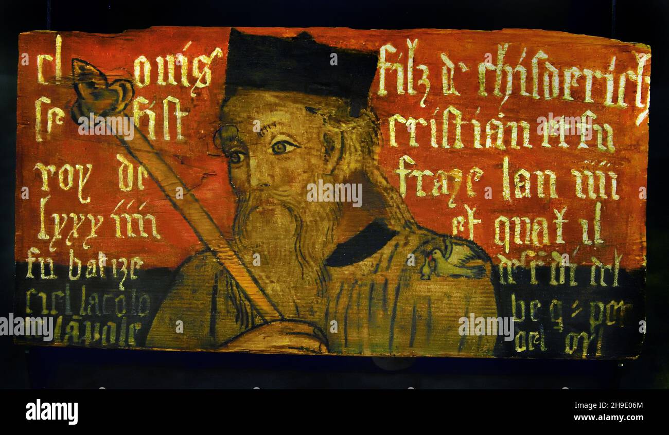 Tavolette di soffitto con la généalogie dei re di Francia - tablettes de plafond avec la généalogie des rois de France 1450-1450 peintre piémontais Torino Palazzo Reale - le Palais Royal de Turin est un palais historique de la Maison de Savoie, Italien, Italie, Banque D'Images