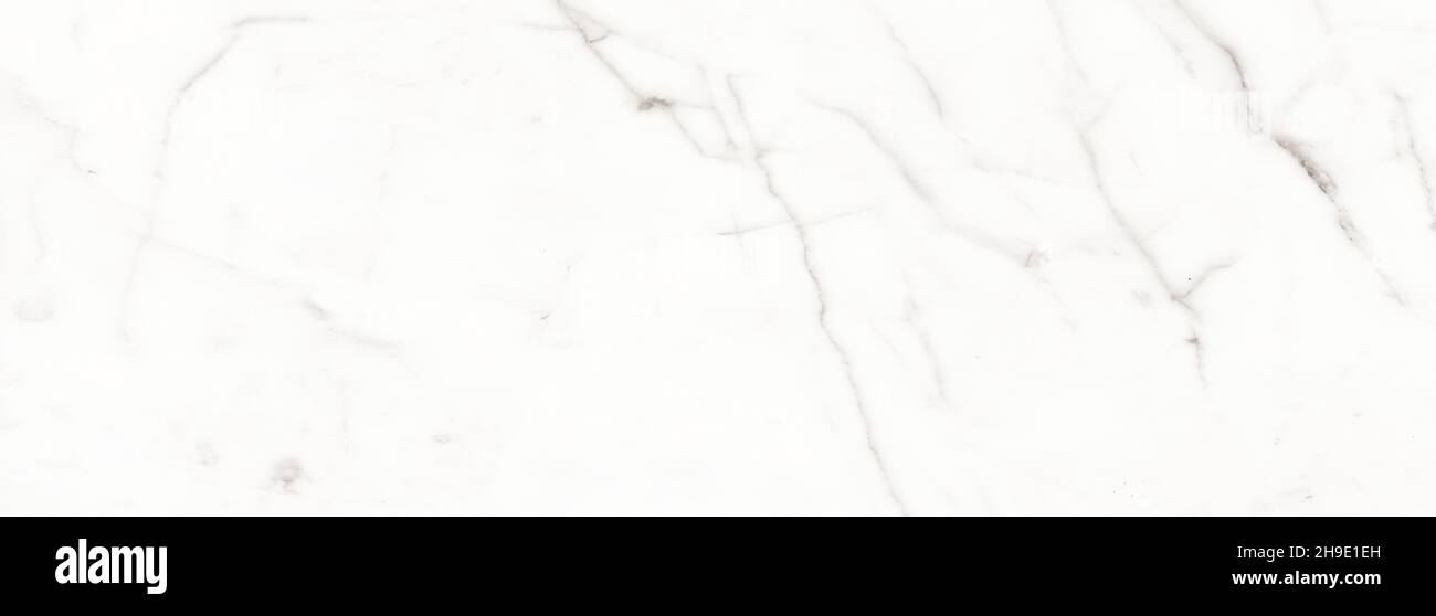 Vue du dessus de la bannière d'arrière-plan en marbre blanc.Carrelage sol en pierre naturelle haute résolution.Motifs abstraits de luxe.Motif marbrure pour bannière Banque D'Images