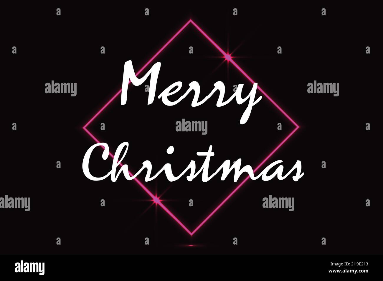 Motif joyeux Noël Vector avec effet néon.Design exotique pour les bannières de Noël, l'affiche, les backdrops, les cartes de vœux et les décorations d'arrière-plan Illustration de Vecteur