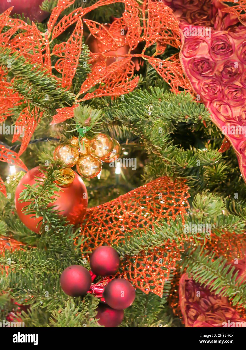 Gros plan – décorations de Noël Banque D'Images