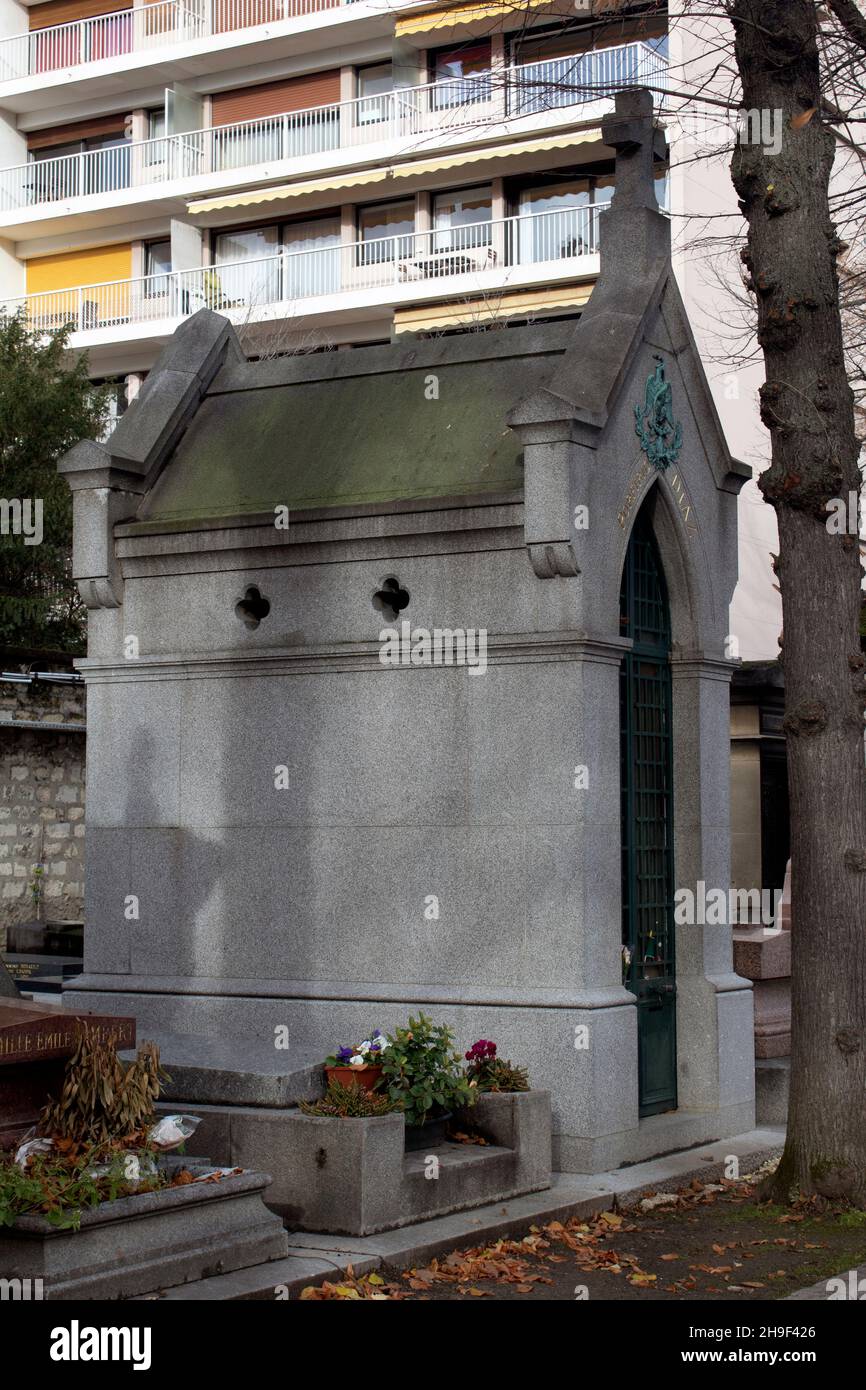 La tombe de Porfirio Díaz, ancien président du Mexique, Montparnasse, Paris, France Banque D'Images