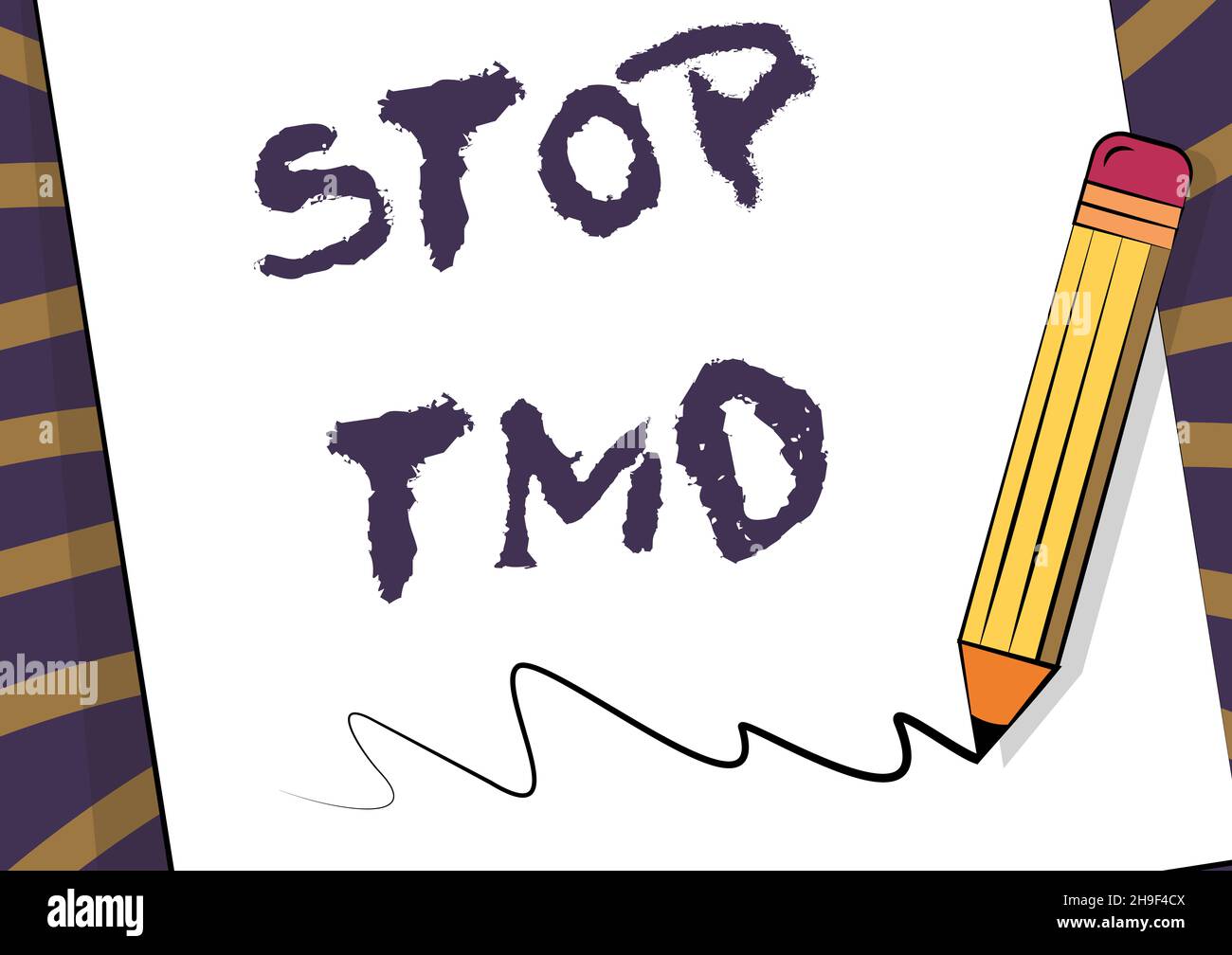 Affichage conceptuel Arrêter TMD.Aperçu de l'entreprise prévenir le  désordre ou le problème affectant les muscles de mastication dessin au  crayon sur le dessus de la feuille de papier Photo Stock - Alamy
