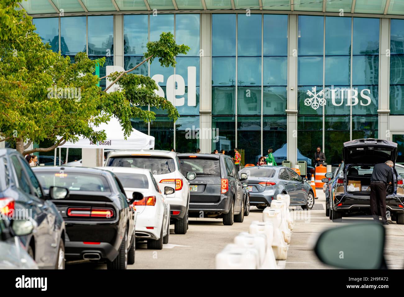 Miami Beach, Floride, États-Unis - 4 décembre 2021 : scène au Miami Beach Art Basel Banque D'Images
