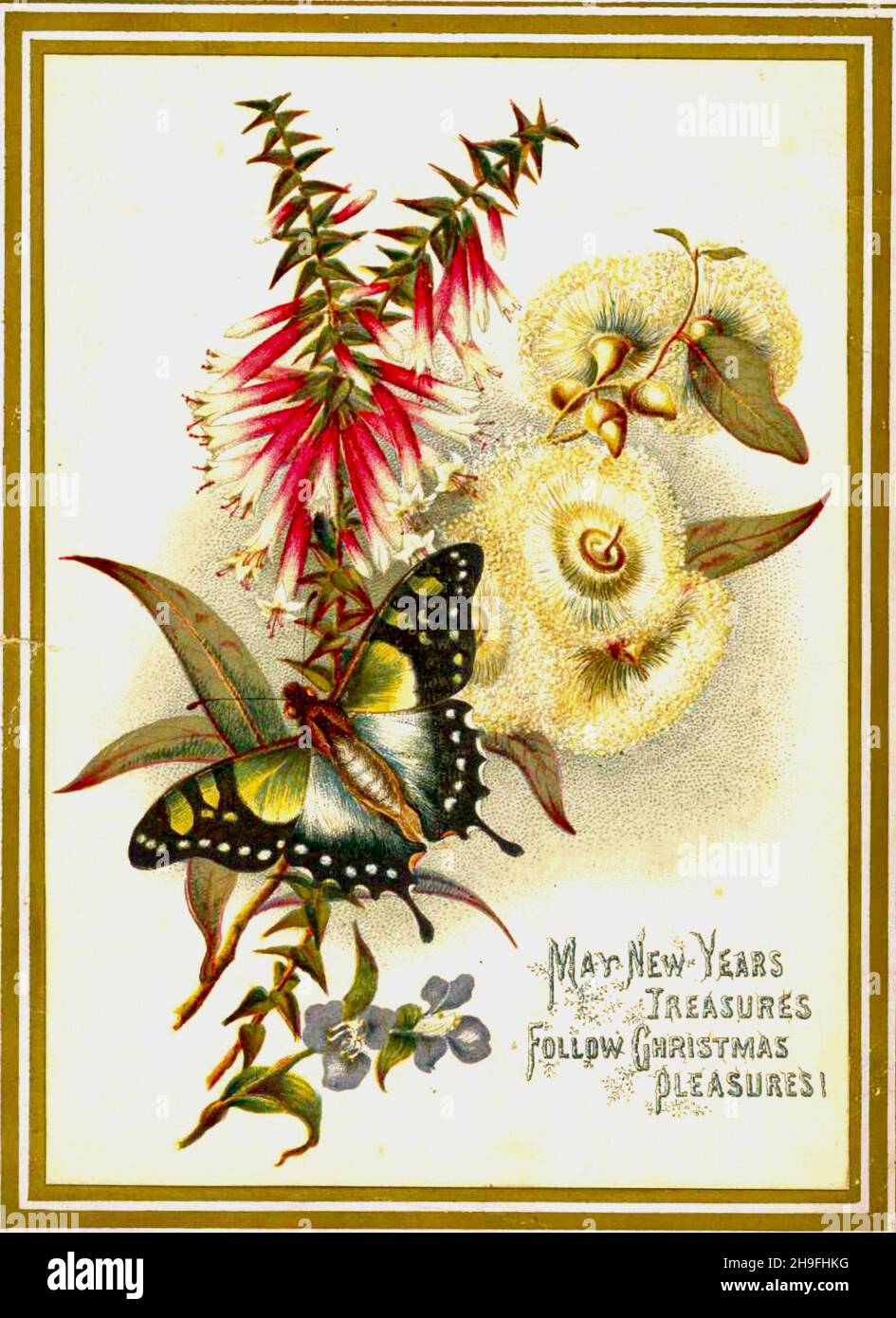 Noël victorien - Mai les trésors du nouvel an suivent les plaisirs de Noël. Banque D'Images