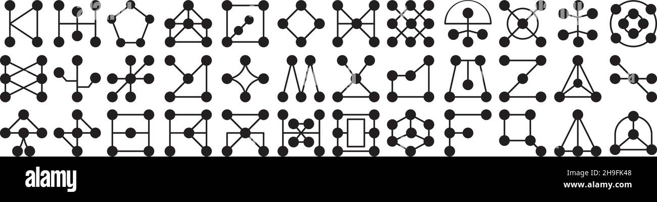 Structure atomique Glyph Icon Set Solid pack collection vector fond transparent pour les applications mobiles et les conceptions Web Illustration de Vecteur