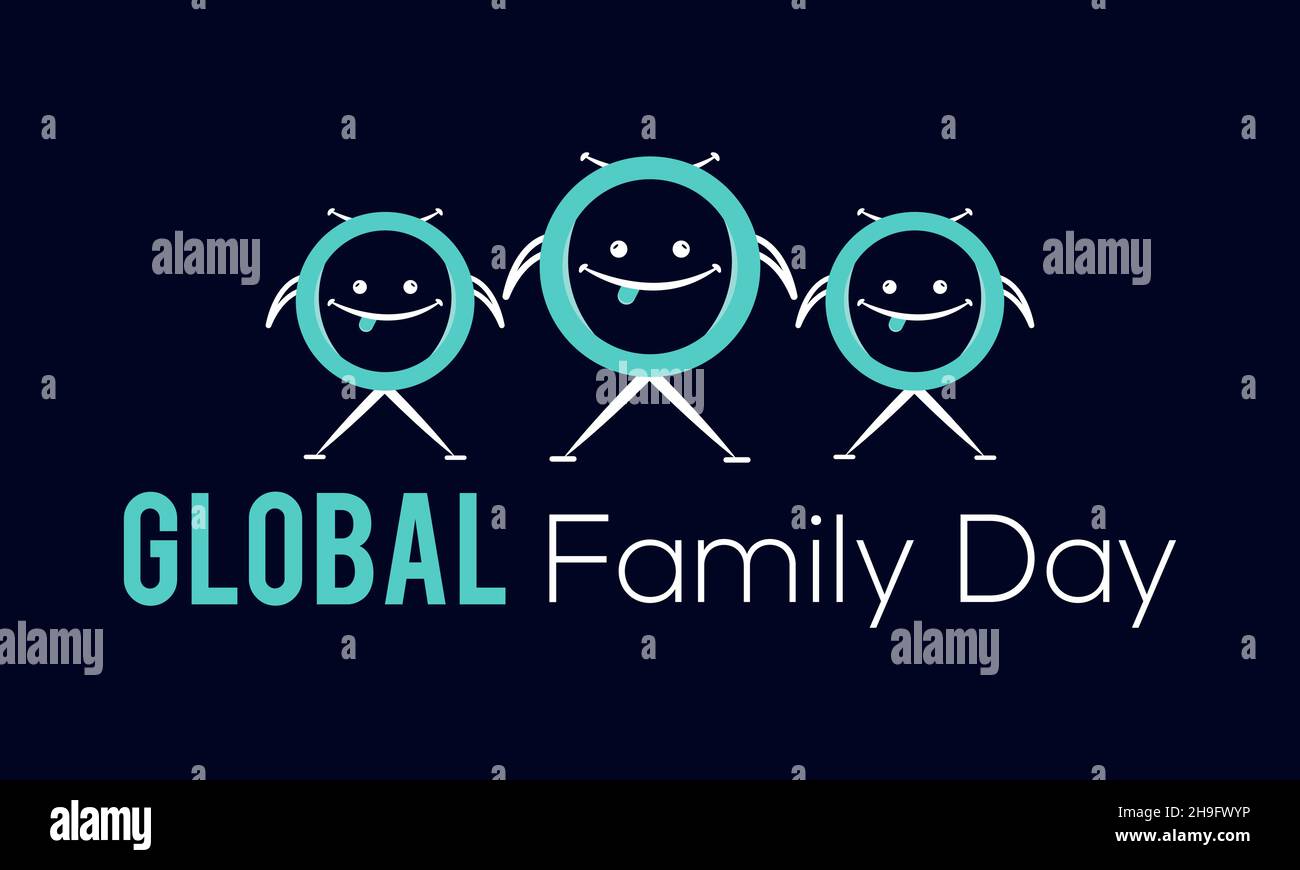 Concept Hope : illustration du modèle de bannière vecteur de la Journée mondiale de la famille. Illustration de Vecteur