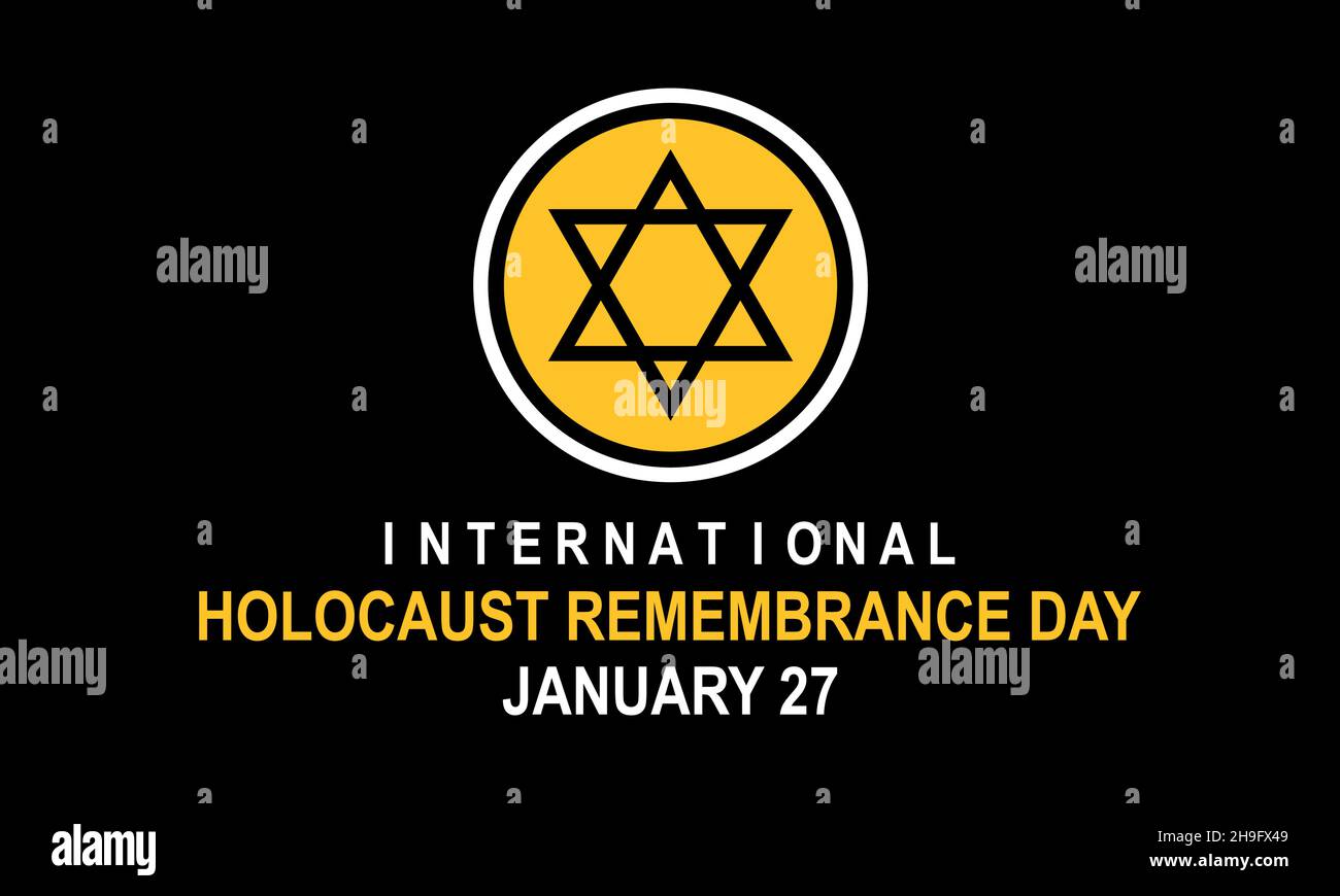 Drapeau vectoriel d'éclairage de bougie du jour du souvenir international de l'Holocauste.Janvier 27 bougie contre holocauste noir. Illustration de Vecteur