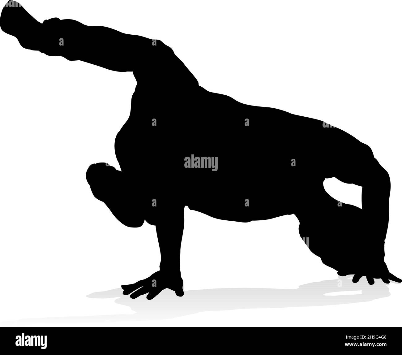 Street Dance Dancer Silhouette Illustration de Vecteur