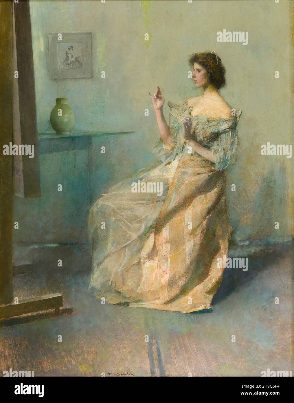 Thomas Wilmer Dewing, le collier, peinture, vers 1907 Banque D'Images