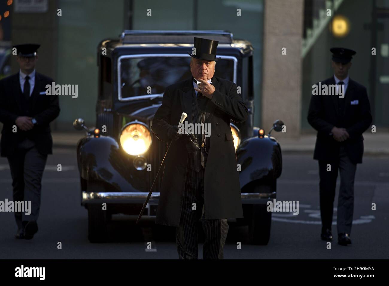 Londres, Royaume-Uni.23 novembre.Herse et les sous-venus pour le service commémoratif pour le député de David Amess à la cathédrale de Westminster Banque D'Images