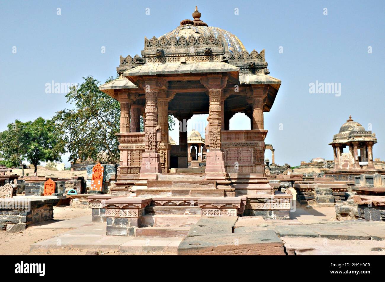 Architecture indienne ancienne. Lieu historique ou structure de culte pour la civilisation hindoue ancienne. Banque D'Images