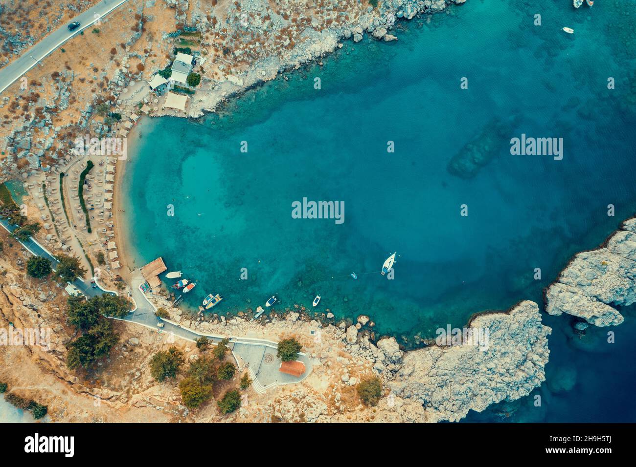 St Paul's Bay, Rhodes Banque D'Images