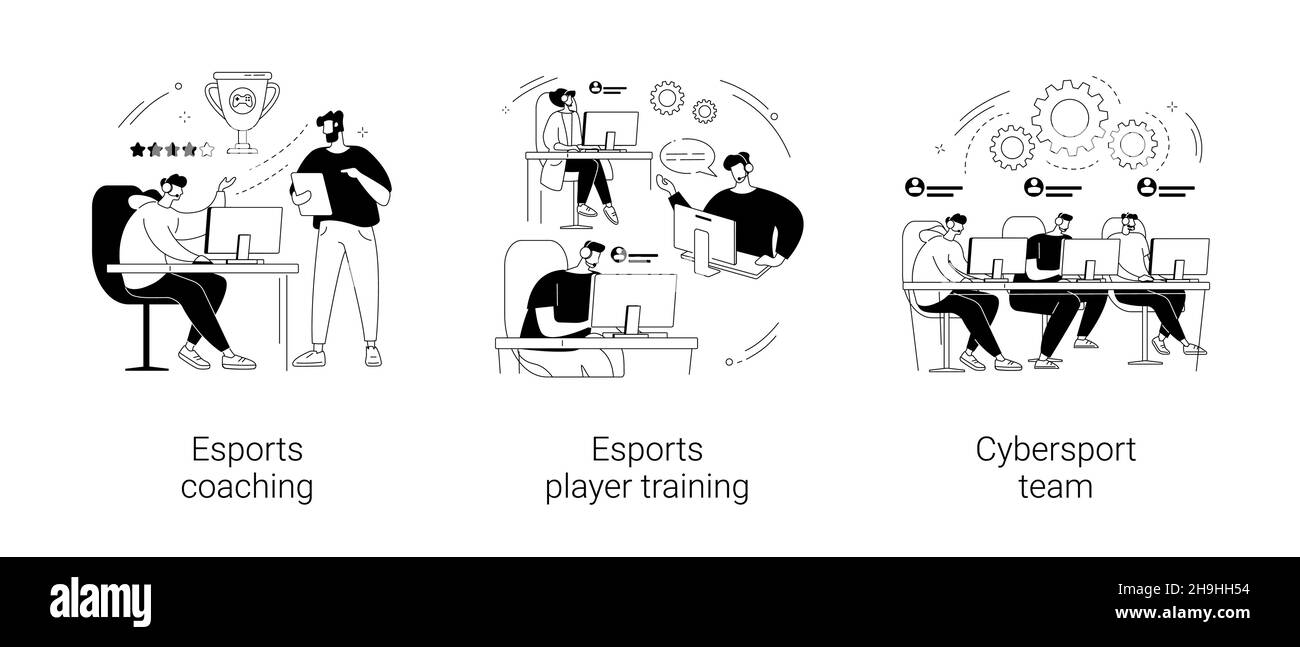 Jeux vidéo concept abstrait illustrations vectorielles. Illustration de Vecteur