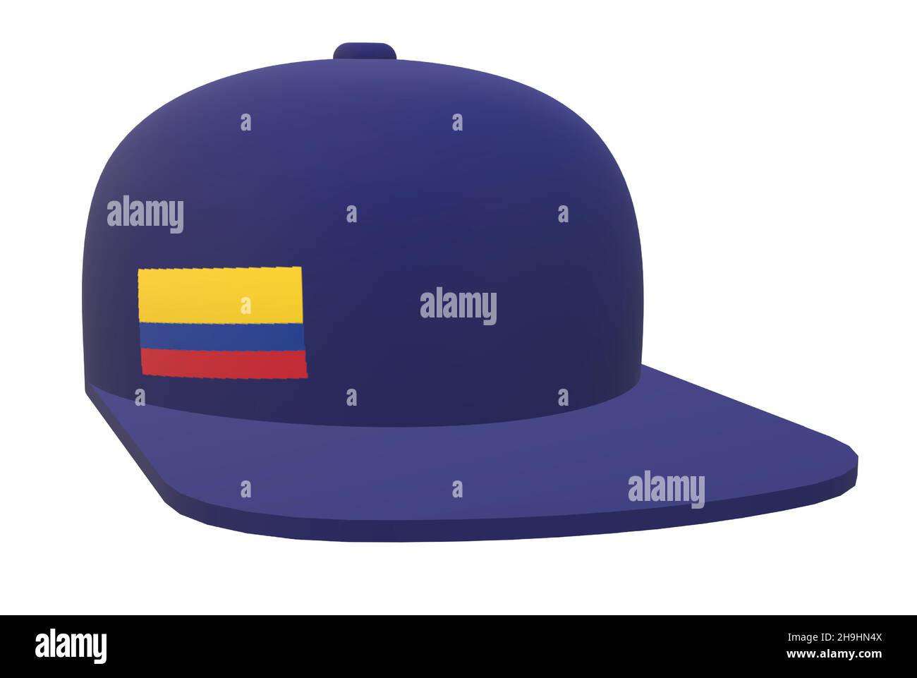 Casquette de baseball Colombia National Country Flag Illustration de Vecteur