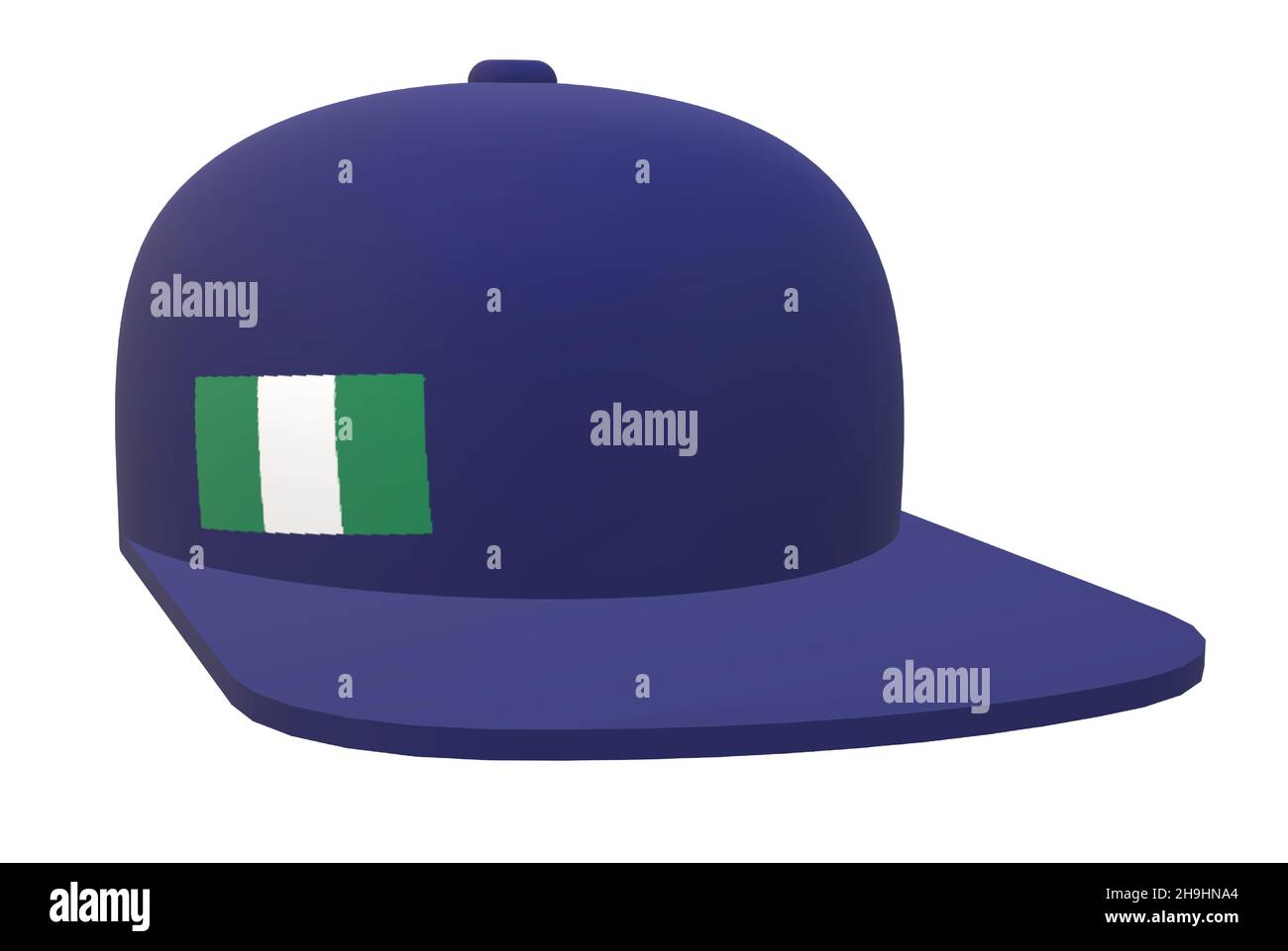 Casquette de baseball du Nigeria National Country Flag Illustration de Vecteur