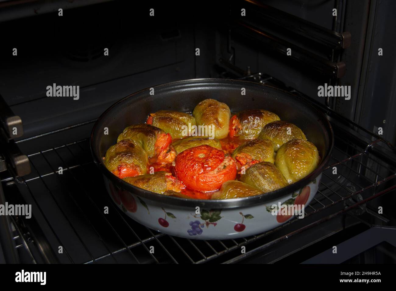 Poivrons farcis de style turc et plats turcs Banque D'Images