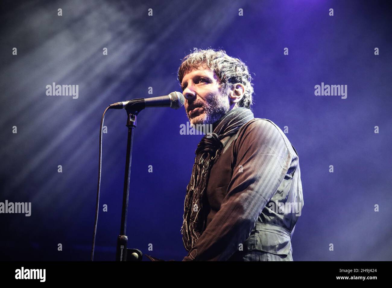 Mercury Rev garniture de pavillon deuxième jour du festival Green Man 2014 à Glanusk Park, au sud du pays de Galles Banque D'Images