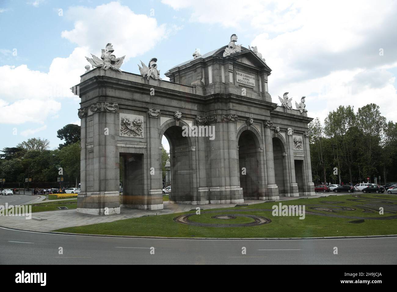 La Puerta de Alcala à Madrid, Espagne. Vues générales à Madrid pendant le festival San Isidro de 2016 Banque D'Images