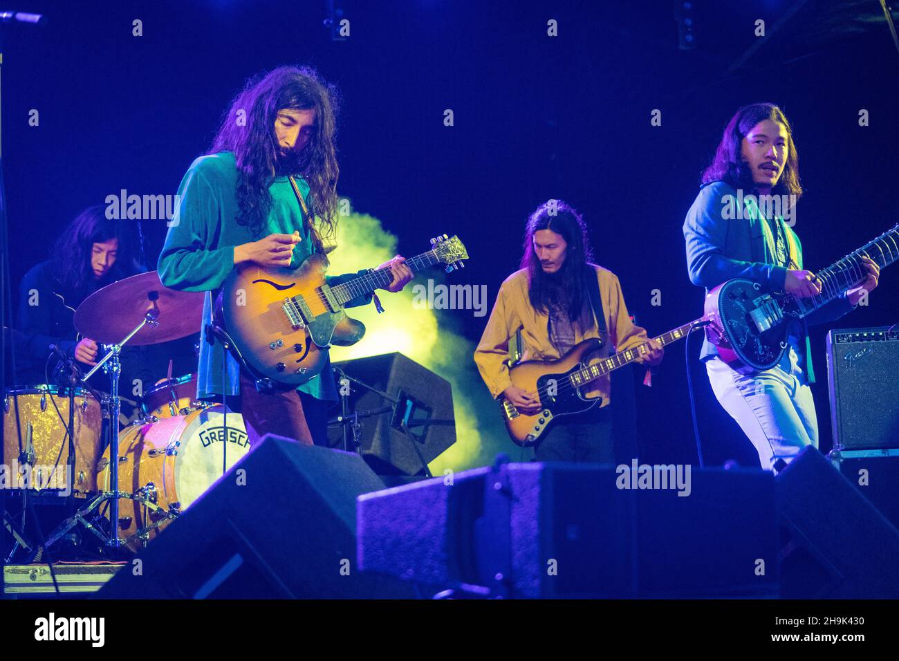 Kikagaku Moyo se présentant à l'extrémité 2019 du Road Festival dans les jardins de Larmer Tree à Dorset.Date de la photo : samedi 31 août 2019.Le crédit photo devrait se lire: Richard Gray/EMPICS Banque D'Images