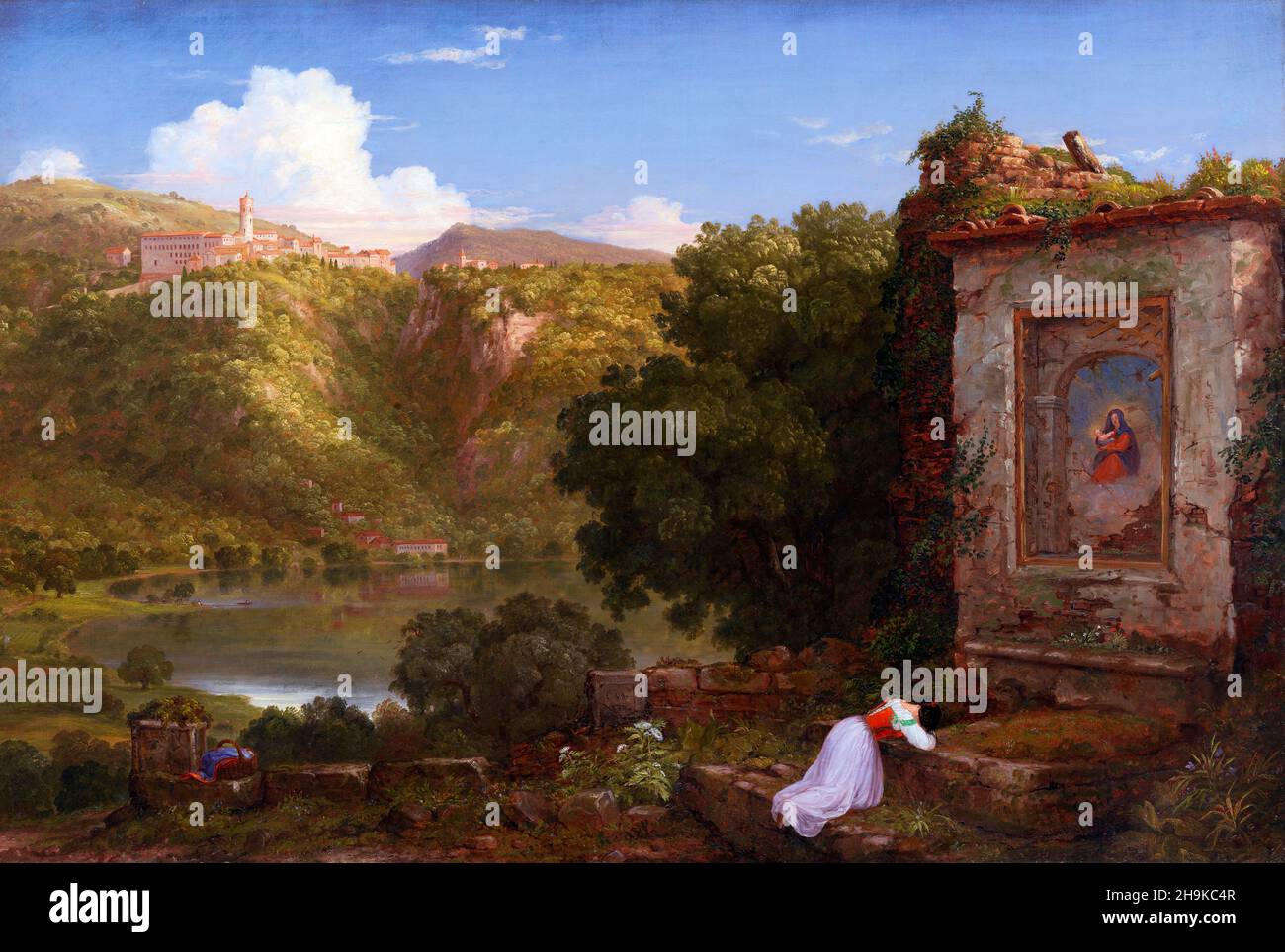 Il Penseroso par Thomas Cole (1801-1848), huile sur toile, 1845 Banque D'Images