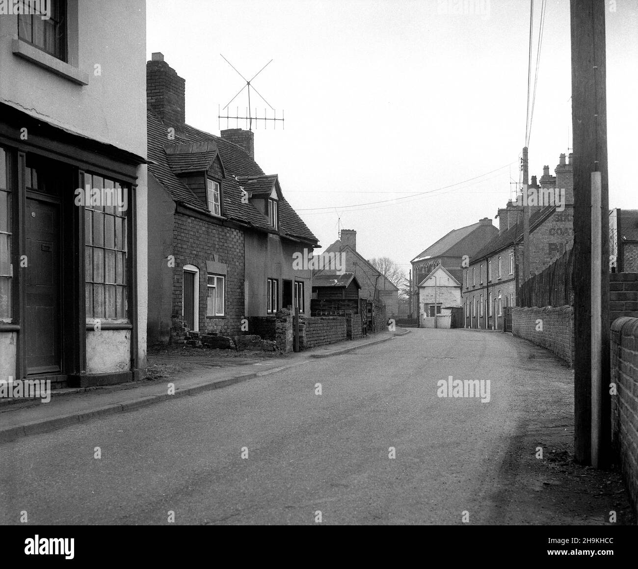 Station Road, Madeley, Telford, Shropshire en 1968 Banque D'Images