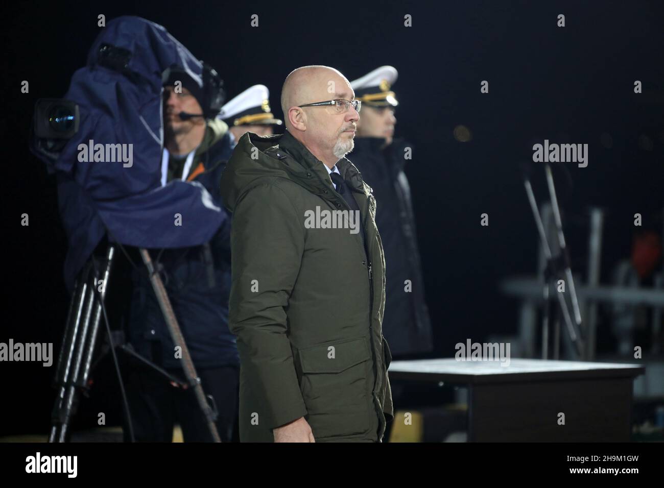 Non exclusif: ODESA, UKRAINE - 06 DÉCEMBRE 2021 - le ministre de la Défense de l'Ukraine Oleksii Reznikov est vu lors de la célébration du jour de l'A Banque D'Images