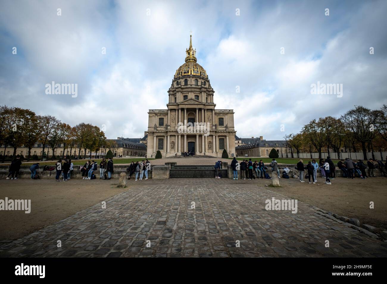 Les Invalides, ce monument français est célèbre pour la sépulture de Napoléon Bonaparte.Dans cette image détail de la chapelle Saint Louis des Invalides.Paris, FR Banque D'Images