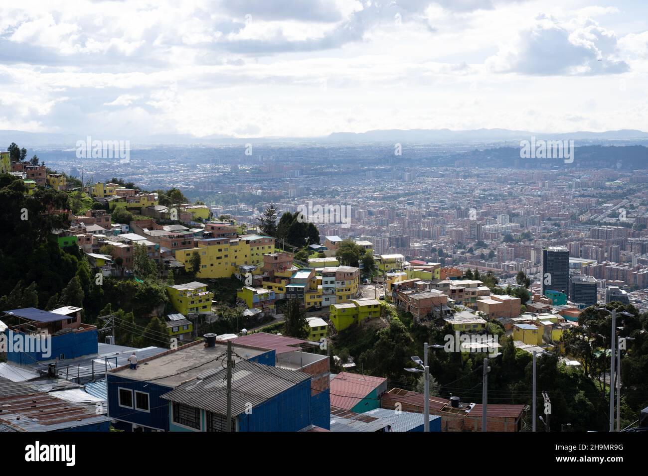 Localité d'Usaquen, Bogota, Colombie, 4 décembre 2021.Quartier de la Mariposa (le papillon). Banque D'Images