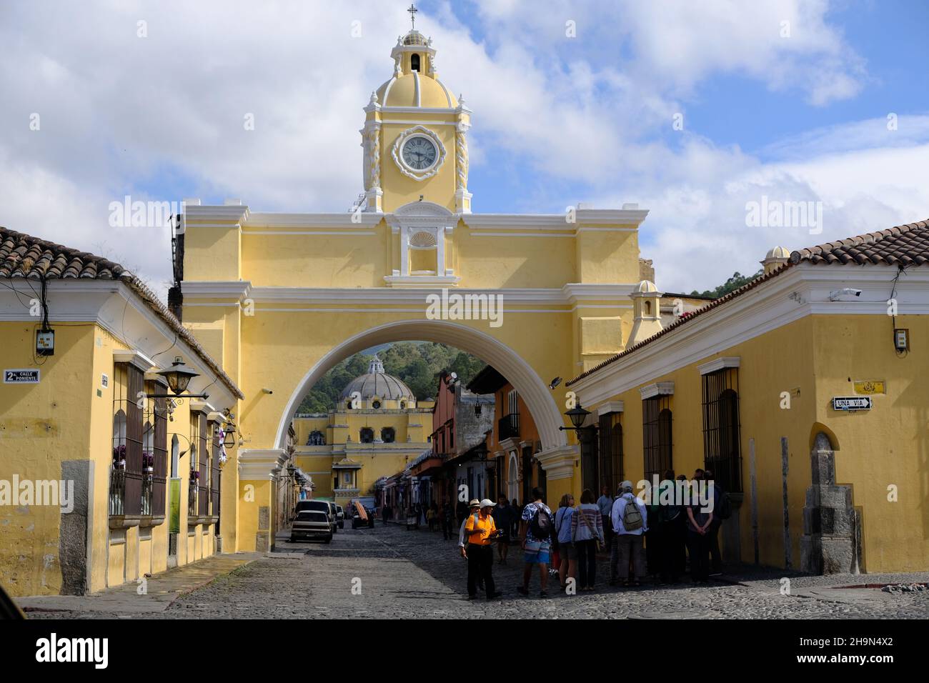 Guatemala Antigua Guatemala - Arc de Santa Catalina - El Arco de Santa Catalina Banque D'Images