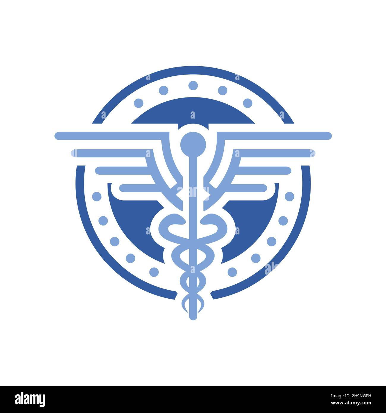 modèle circulaire de logo de santé Banque D'Images