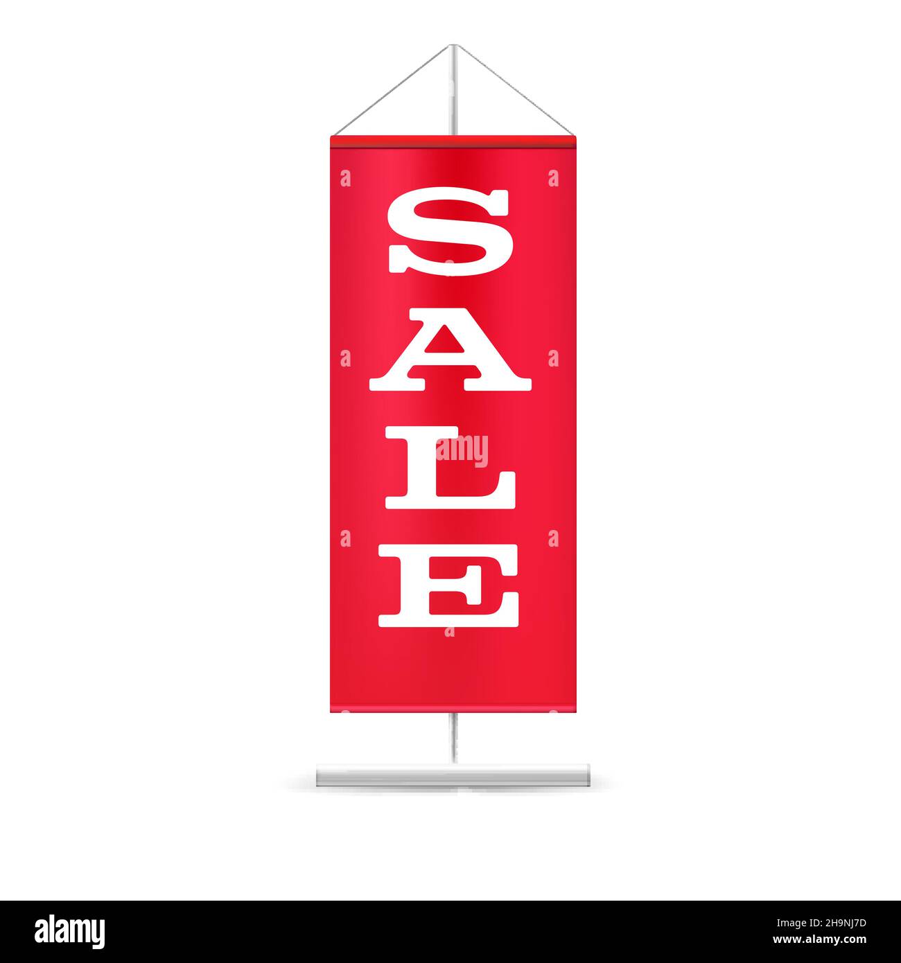 Bannière verticale rouge pour les actions de vente. Illustration de Vecteur